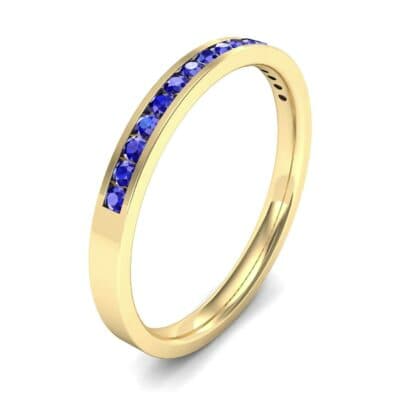 Extra-Thin Channel-Set Blue Sapphire Ring (0.17 CTW) Perspective View