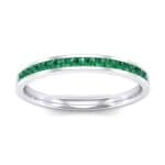 Extra-Thin Channel-Set Emerald Ring (0.17 CTW) Top Dynamic View