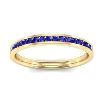 Extra-Thin Channel-Set Blue Sapphire Ring (0.17 CTW) Top Dynamic View