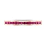 Extra-Thin Channel-Set Ruby Ring (0.17 CTW) Top Flat View