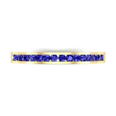 Extra-Thin Channel-Set Blue Sapphire Ring (0.17 CTW) Top Flat View