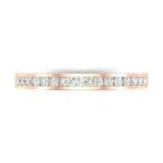 Extra-Thin Channel-Set Diamond Ring (0.13 CTW) Top Flat View