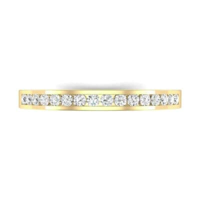 Extra-Thin Channel-Set Diamond Ring (0.13 CTW) Top Flat View