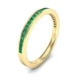 Extra-Thin Channel-Set Emerald Ring (0.26 CTW) Perspective View