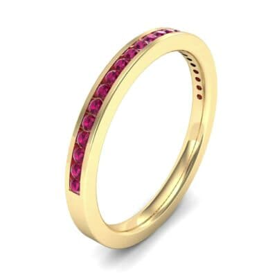 Extra-Thin Channel-Set Ruby Ring (0.26 CTW) Perspective View