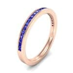 Extra-Thin Channel-Set Blue Sapphire Ring (0.26 CTW) Perspective View