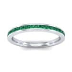 Extra-Thin Channel-Set Emerald Ring (0.26 CTW) Top Dynamic View