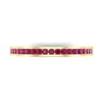 Extra-Thin Channel-Set Ruby Ring (0.26 CTW) Top Flat View