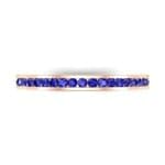 Extra-Thin Channel-Set Blue Sapphire Ring (0.26 CTW) Top Flat View