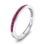 Thin Channel-Set Ruby Ring (0.38 CTW) Perspective View