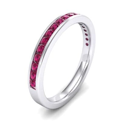 Thin Channel-Set Ruby Ring (0.38 CTW) Perspective View