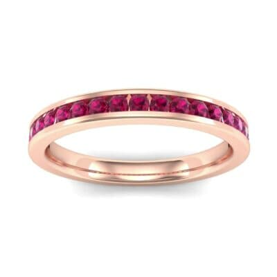 Thin Channel-Set Ruby Ring (0.38 CTW) Top Dynamic View
