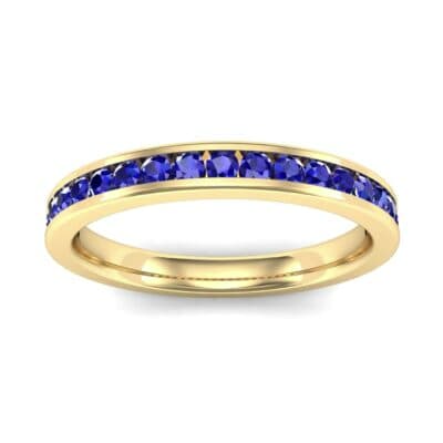 Thin Channel-Set Blue Sapphire Ring (0.38 CTW) Top Dynamic View