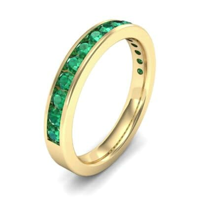 Medium Channel-Set Emerald Ring (1.44 CTW) Perspective View