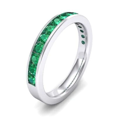 Medium Channel-Set Emerald Ring (1.44 CTW) Perspective View
