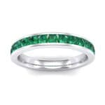 Medium Channel-Set Emerald Ring (1.44 CTW) Top Dynamic View