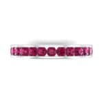 Medium Channel-Set Ruby Ring (1.44 CTW) Top Flat View