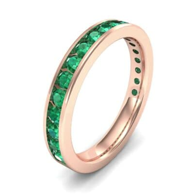 Medium Channel-Set Emerald Ring (1.83 CTW) Perspective View
