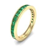 Medium Channel-Set Emerald Ring (1.83 CTW) Perspective View