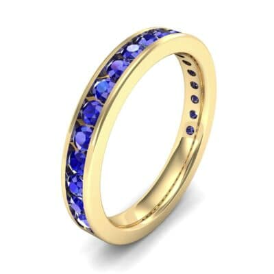 Medium Channel-Set Blue Sapphire Ring (1.83 CTW) Perspective View
