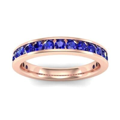 Medium Channel-Set Blue Sapphire Ring (1.83 CTW) Top Dynamic View