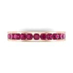 Medium Channel-Set Ruby Ring (1.83 CTW) Top Flat View