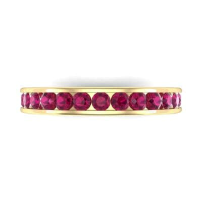 Medium Channel-Set Ruby Ring (1.83 CTW) Top Flat View