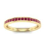 Thin Channel Pave Ruby Ring (0.17 CTW) Top Dynamic View