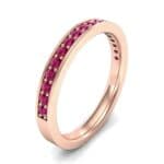 Medium Channel Pave Ruby Ring (0.36 CTW) Perspective View