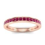 Medium Channel Pave Ruby Ring (0.36 CTW) Top Dynamic View