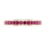Medium Channel Pave Ruby Ring (0.36 CTW) Top Flat View