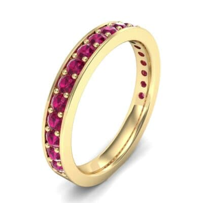 Medium Channel Pave Ruby Ring (0.88 CTW) Perspective View