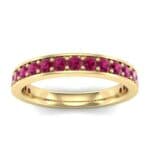 Medium Channel Pave Ruby Ring (0.88 CTW) Top Dynamic View