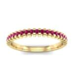 Extra-Thin Square Shared Prong Ruby Ring (0.24 CTW) Top Dynamic View