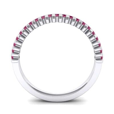 Extra-Thin Square Shared Prong Ruby Ring (0.24 CTW) Side View