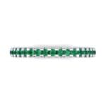 Extra-Thin Square Shared Prong Emerald Ring (0.24 CTW) Top Flat View