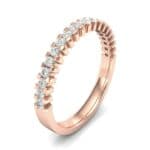 Thin Square Shared Prong Diamond Ring (0.31 CTW) Perspective View