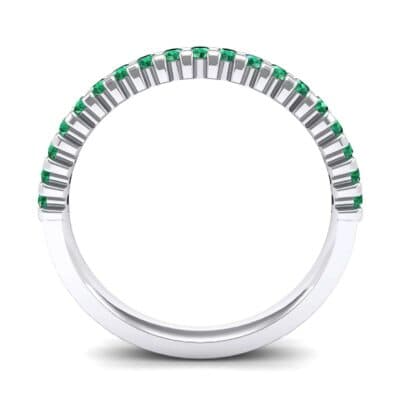 Thin Square Shared Prong Emerald Ring (0.38 CTW) Side View