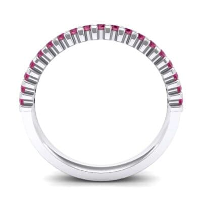 Thin Square Shared Prong Ruby Ring (0.38 CTW) Side View