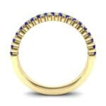 Thin Square Shared Prong Blue Sapphire Ring (0.38 CTW) Side View