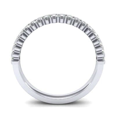 Thin Square Shared Prong Diamond Ring (0.31 CTW) Side View