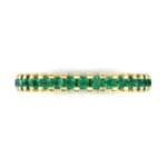 Thin Square Shared Prong Emerald Ring (0.38 CTW) Top Flat View