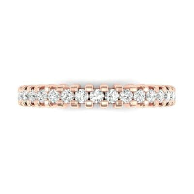 Thin Square Shared Prong Diamond Ring (0.31 CTW) Top Flat View