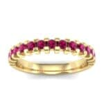 Square Shared Prong Ruby Ring (0.69 CTW) Top Dynamic View