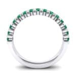 Square Shared Prong Emerald Ring (0.69 CTW) Side View