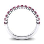 Square Shared Prong Ruby Ring (0.69 CTW) Side View
