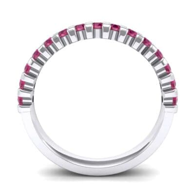 Square Shared Prong Ruby Ring (0.69 CTW) Side View
