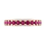 Square Shared Prong Ruby Ring (0.69 CTW) Top Flat View