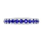 Square Shared Prong Blue Sapphire Ring (0.69 CTW) Top Flat View