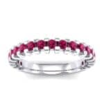 Square Shared Prong Ruby Ring (0.88 CTW) Top Dynamic View